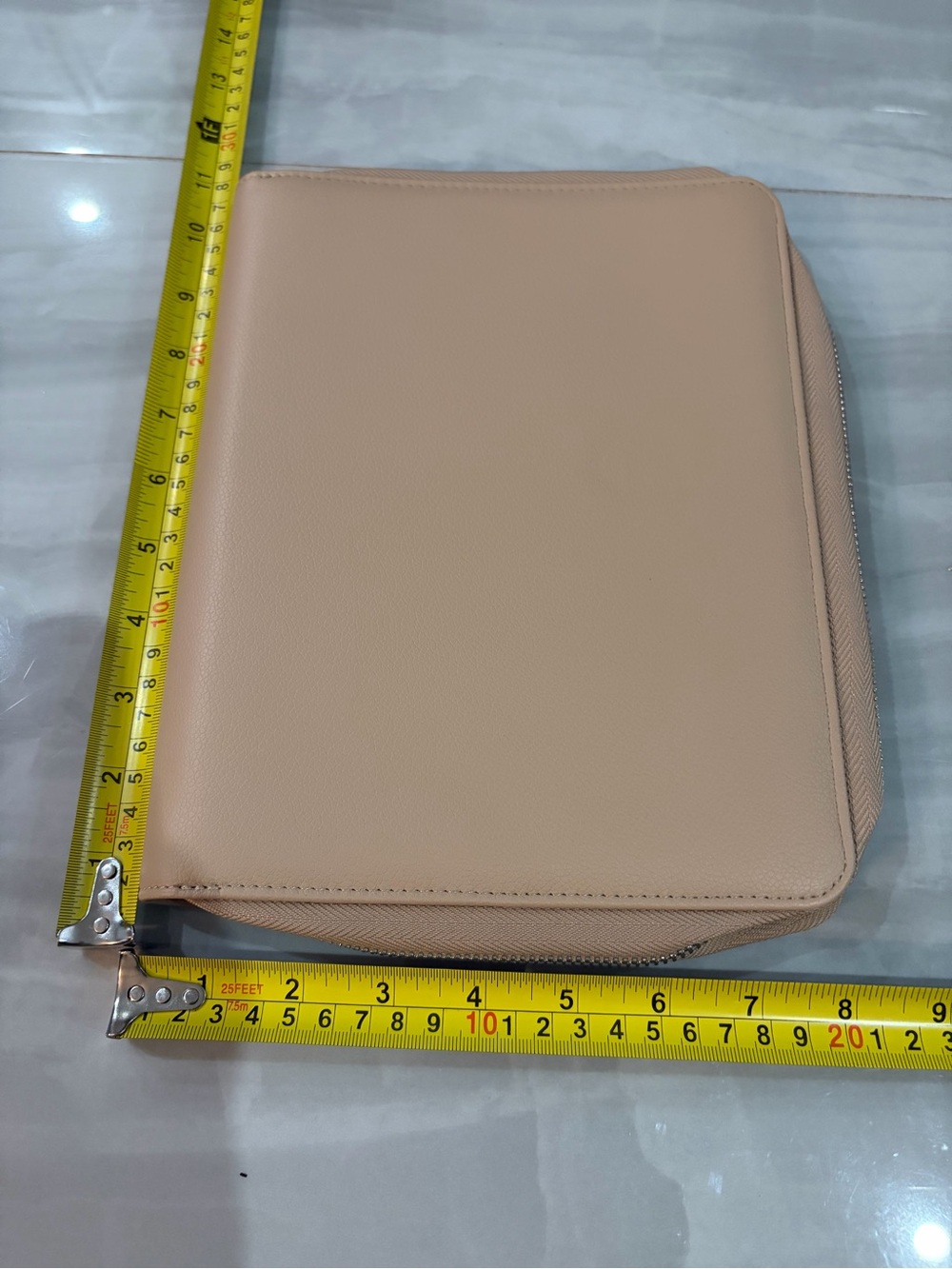 Minimalist Zip Notebook Organizer - Nude